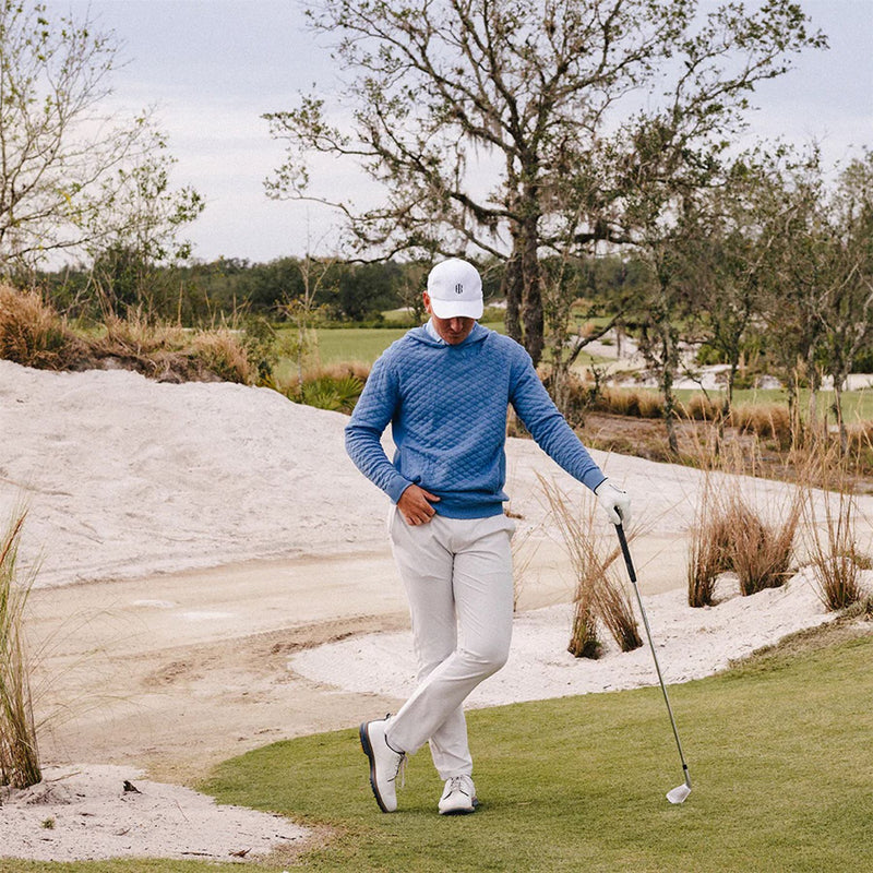 The Wallace Hooded Sweater Heathered Marlin Blue
