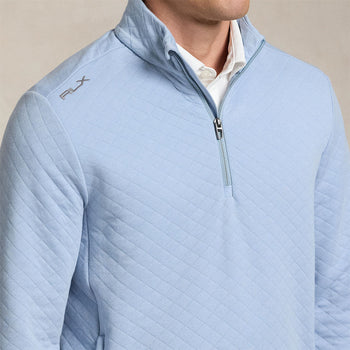 Ralph Lauren RLX Quilted Double Knit Pullover Estate Blue
