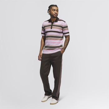 adidas Golf Originals Orignals Knit Stripe Polo Bliss Lilac/Dark