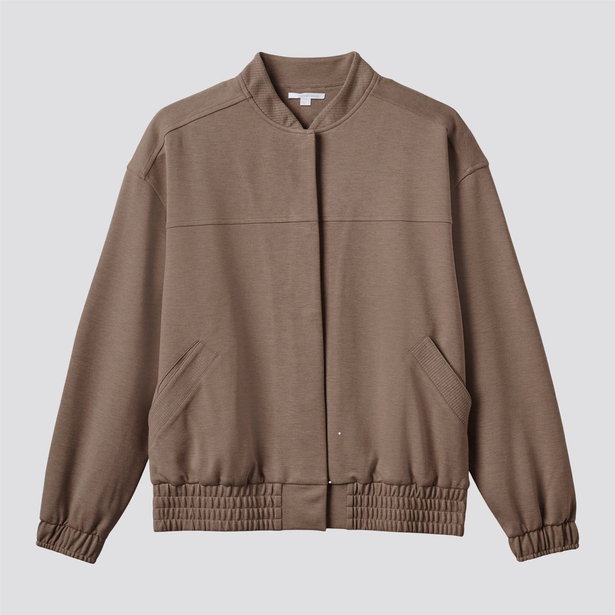 Womens Friday Ponte Bomber Jacket Heather Portabella