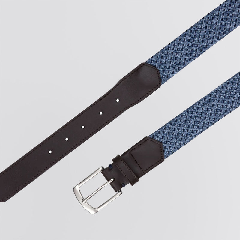 The Fisher Belt Slate/Navy Basketweave