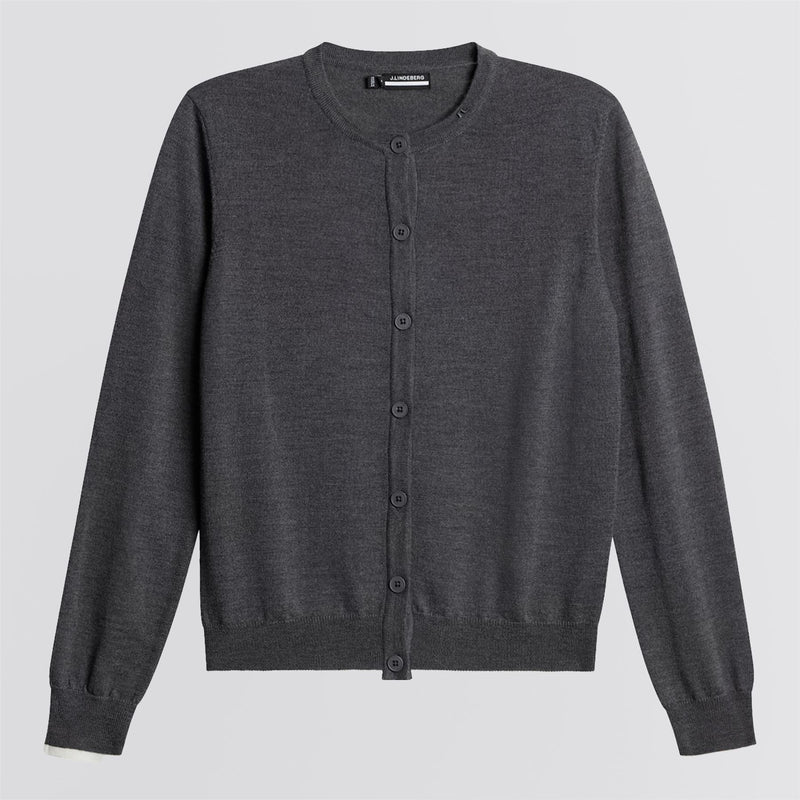 Womens Joanna Knitted Cardigan Dark Gray Melange