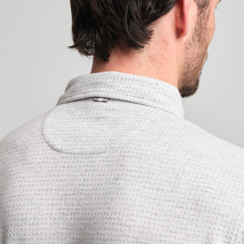 Fessenden Polo Light Grey Heather Houndstooth