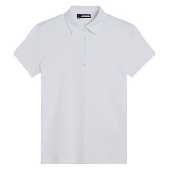 Womens Henrietta Debossed Polo White