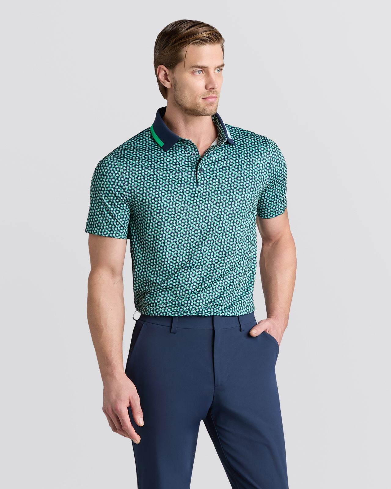 Triple/G Tech Jersey Polo Twilight/Clover