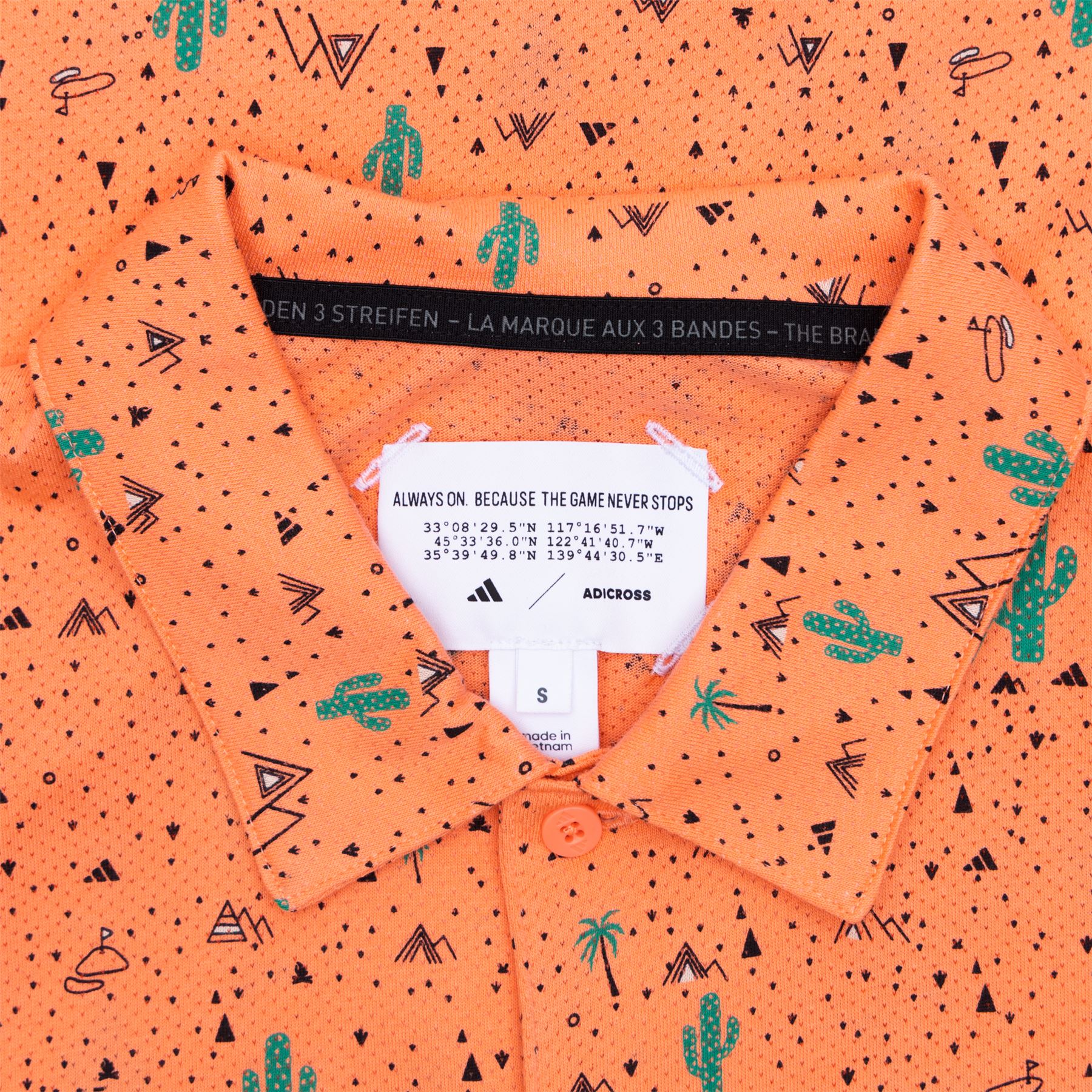 Adicross Desert Button Shirt Coral Fusion –