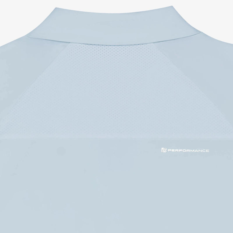 Performance Zip Raglan Polo Subdued Blue