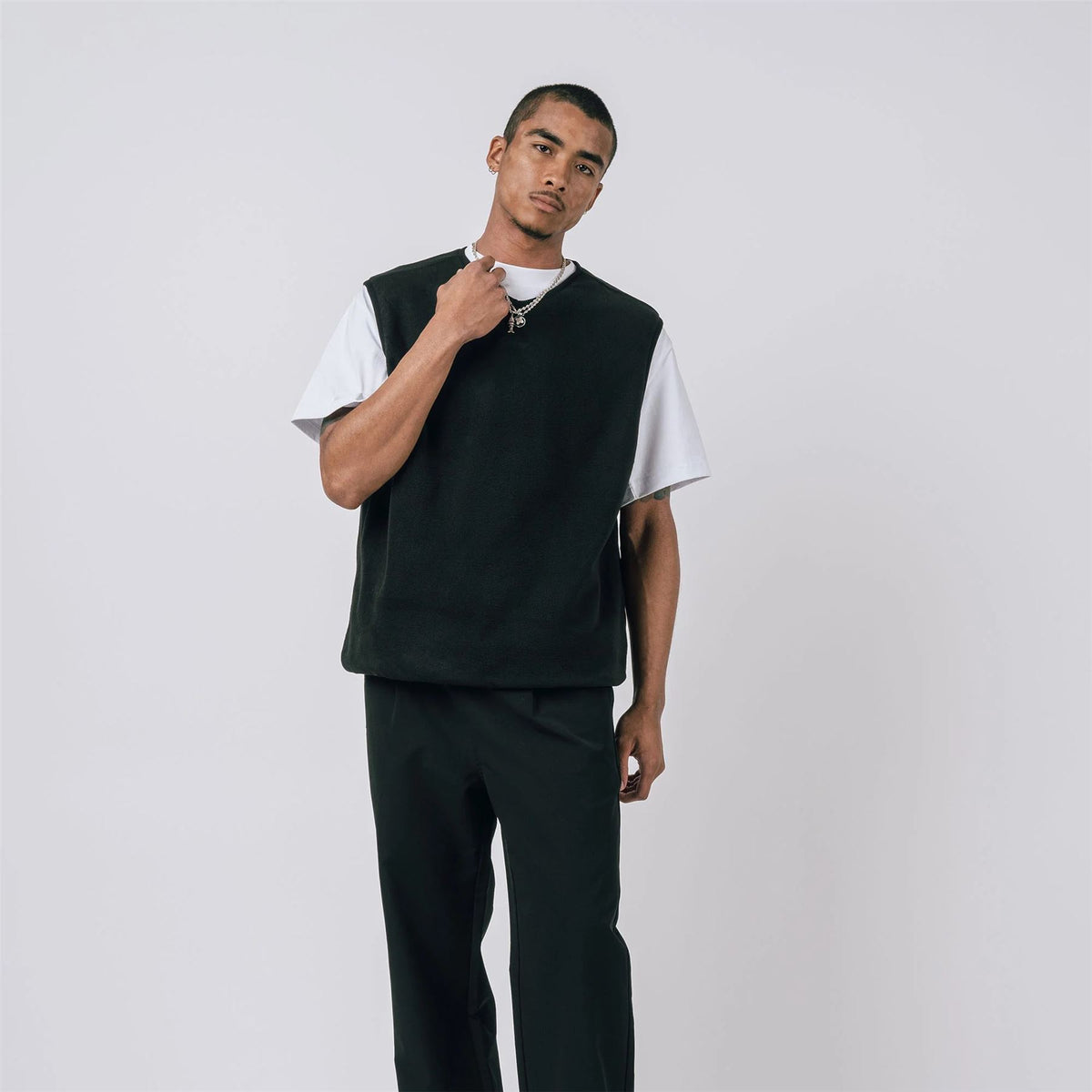 Ardens Polar Fleece Vest Black