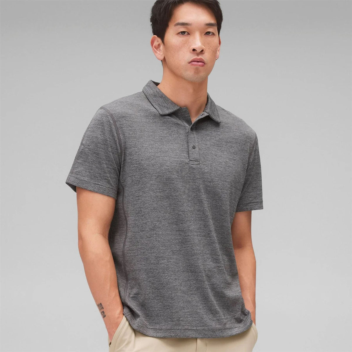 Solotex Mesh Tiebreak Polo Carbon