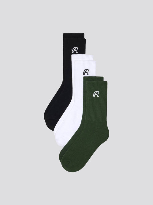 M Crew Sock 3-Pack Multi
