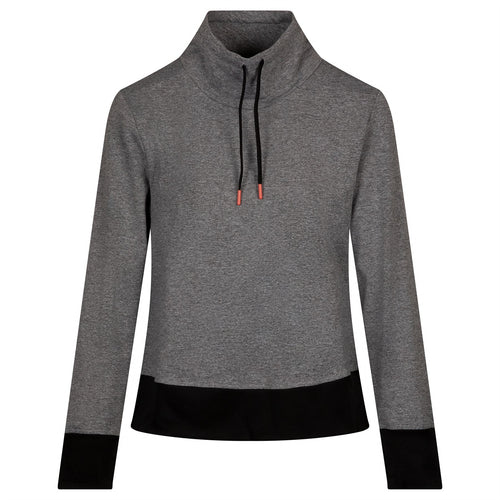 Womens SpaceDye Pullover Black