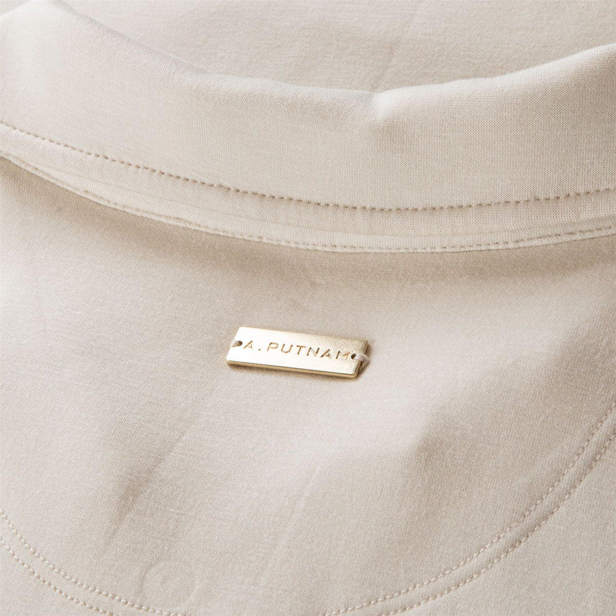 Womens Polo V-Neck Top Silver Birch