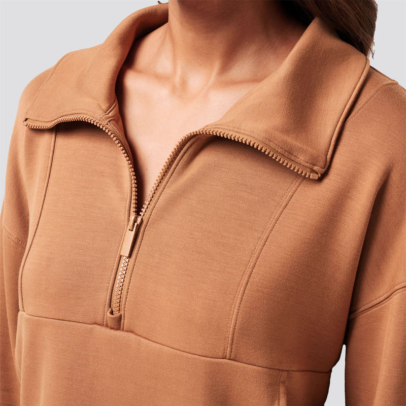 Womens Skyloft Soft 1/2 Zip Chestnut