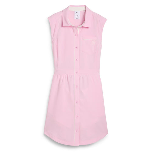 x AP Womens Seersucker Dress Pale Pink - SS25