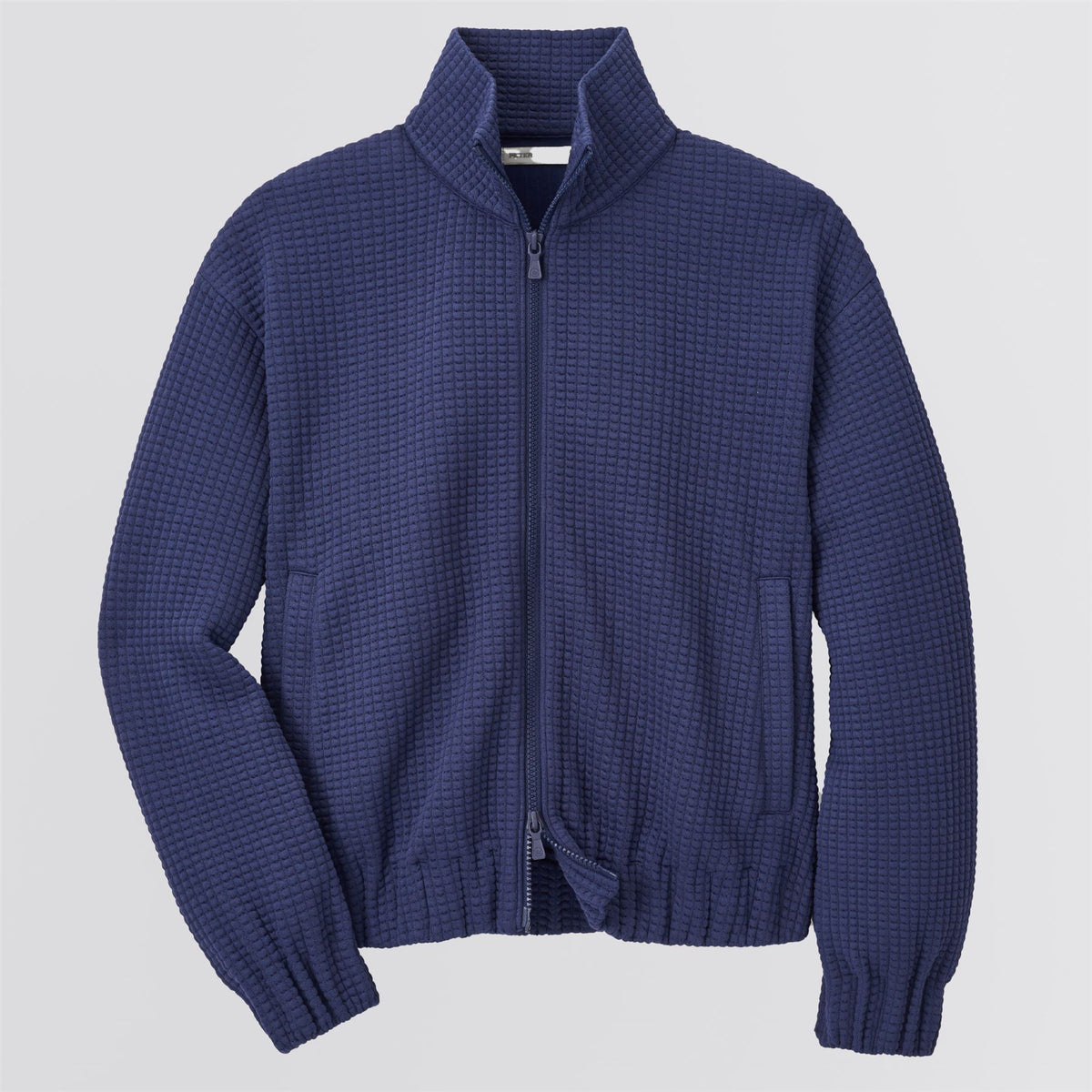 Womens Flora Knit Jacquard Full Zip Layer Navy