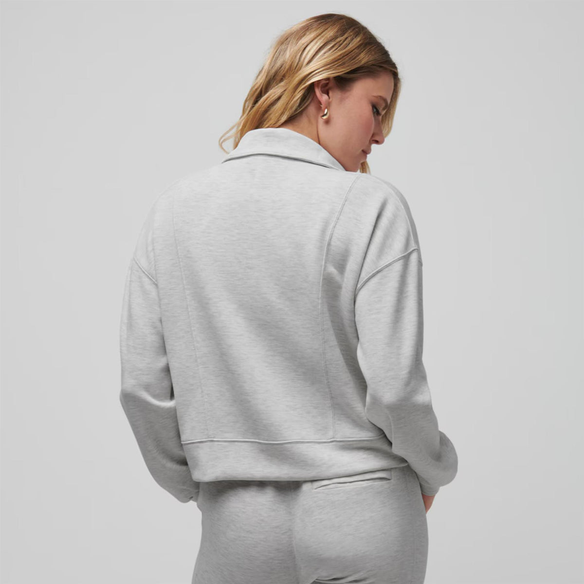 Womens Skyloft Soft Half Zip Mid Layer Heather Light Grey