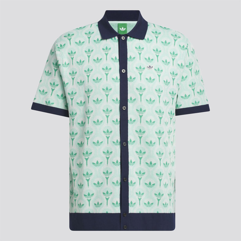 Originals Knit Polo White/Clear Mint/Court Green