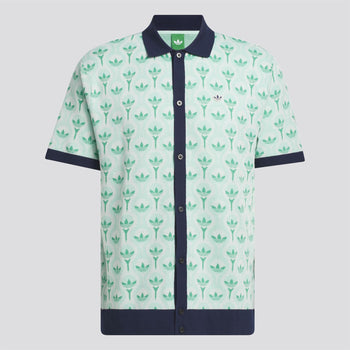 adidas Golf Originals Originals Knit Polo White/Clear Mint/Court