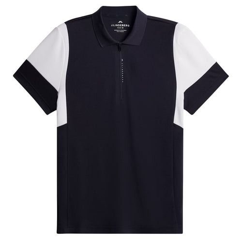 Nero Knit Circular Jacquard Polo JL Navy - SS25