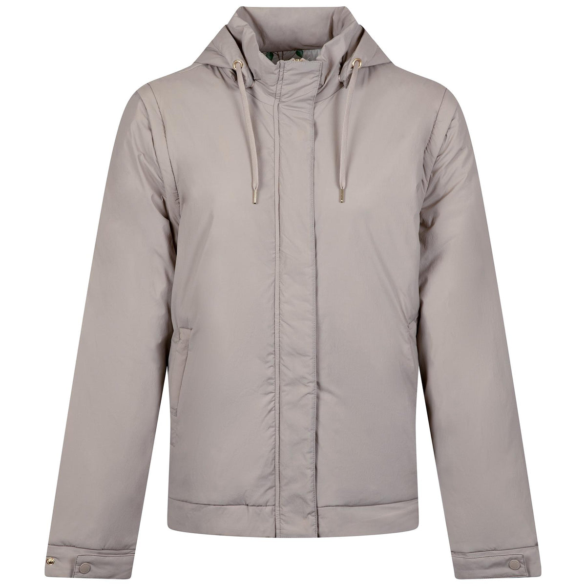 Womens Fait Tout Hooded Jacket Vest Cobblestone