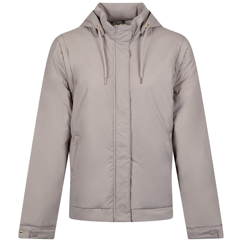 Womens Fait Tout Hooded Jacket Vest Cobblestone