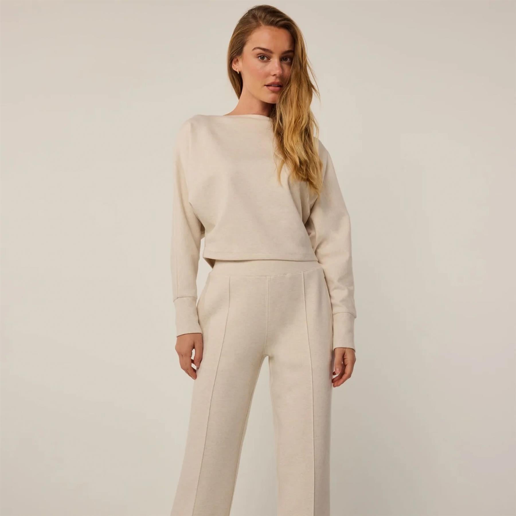 Womens Ojai Boat Neck Sweater Dove Heather