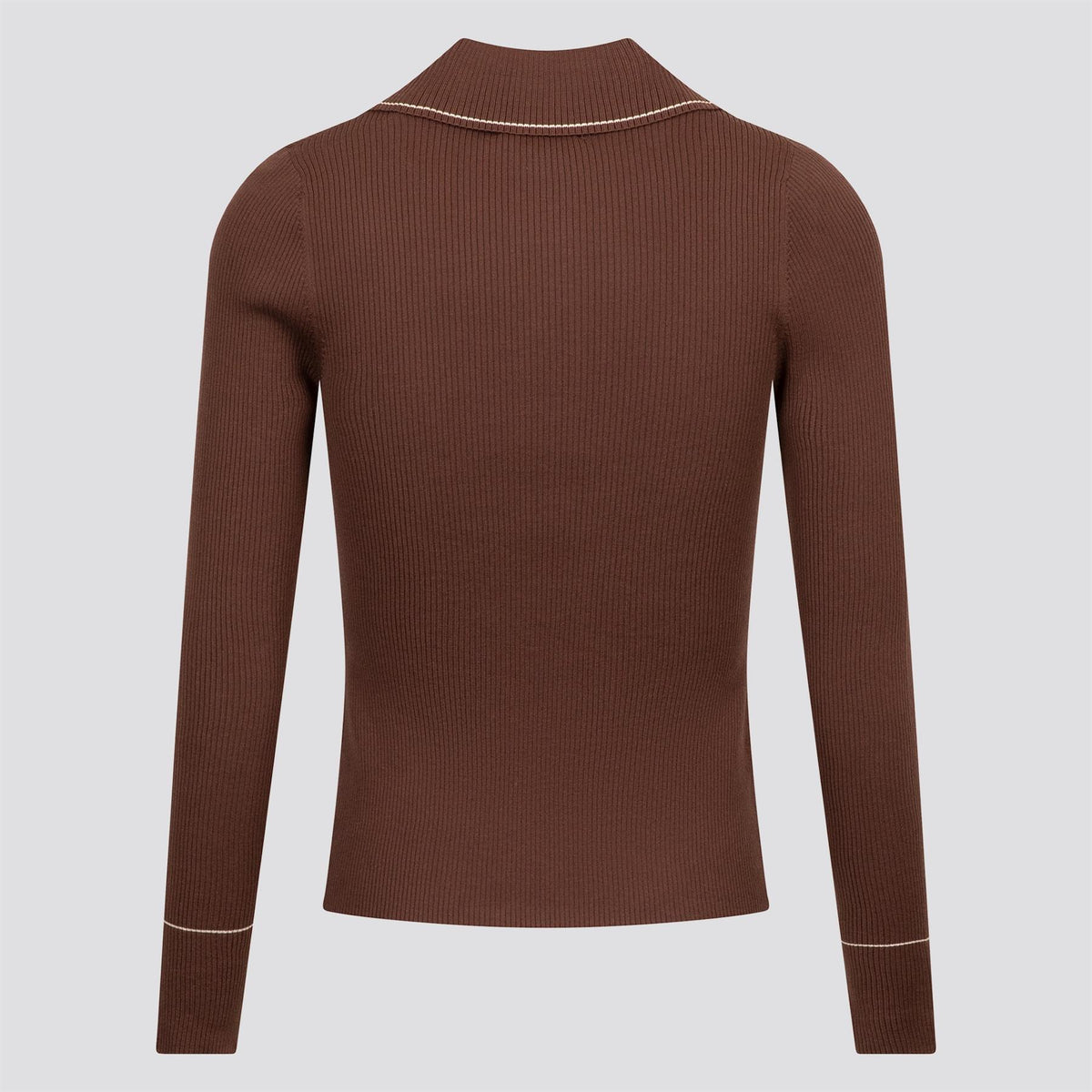 Womens Agatha Knit Polo Mahogany