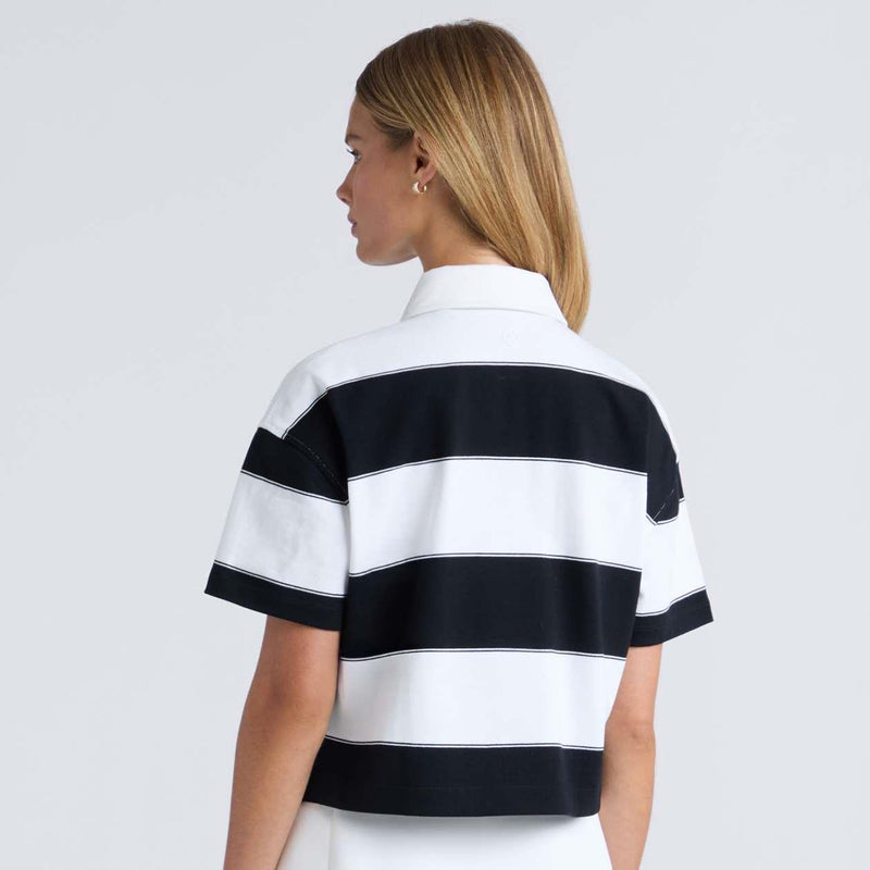 Womens Striped IT Boxy Rugby Polo
