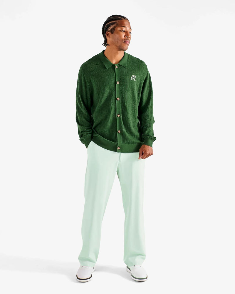 Resort Crochet Cardigan Garden Green