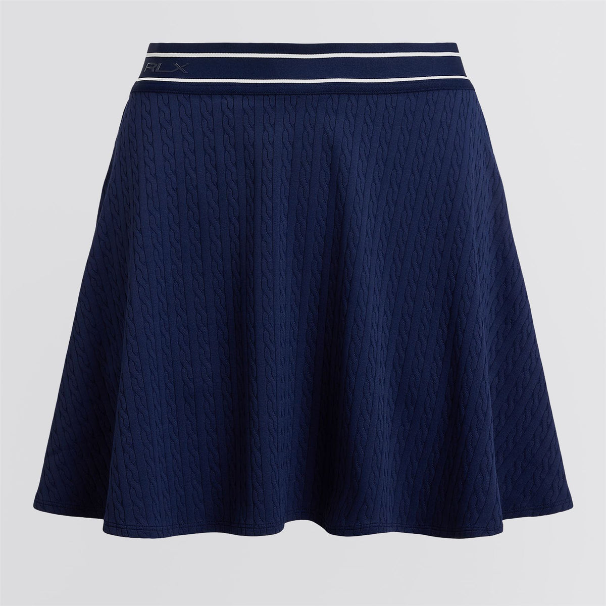 RLX Womens Cable Motif A-Line Skort Refined Navy/Ceramic White Multi