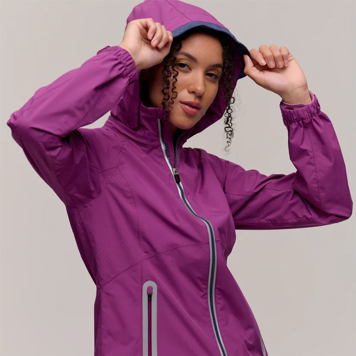 Womens Olivia Hooded Jacket Imperial/Storm