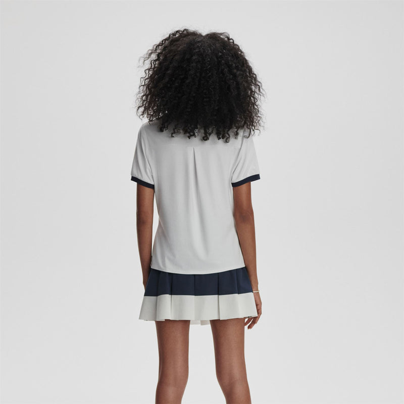 Womens Wisley Performance Polo White/Blue Nights