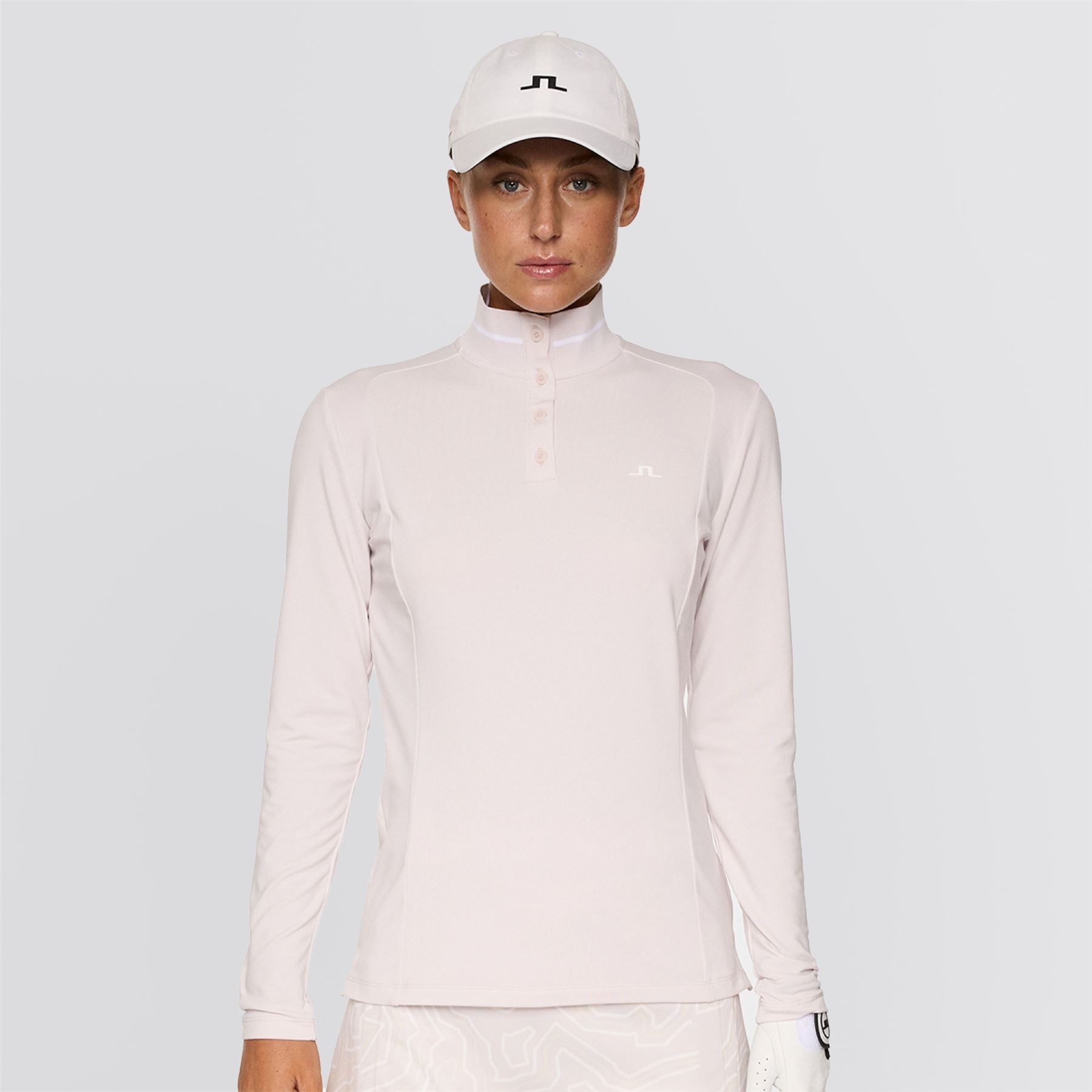 Womens Hertta LS Polo Gray Lilac