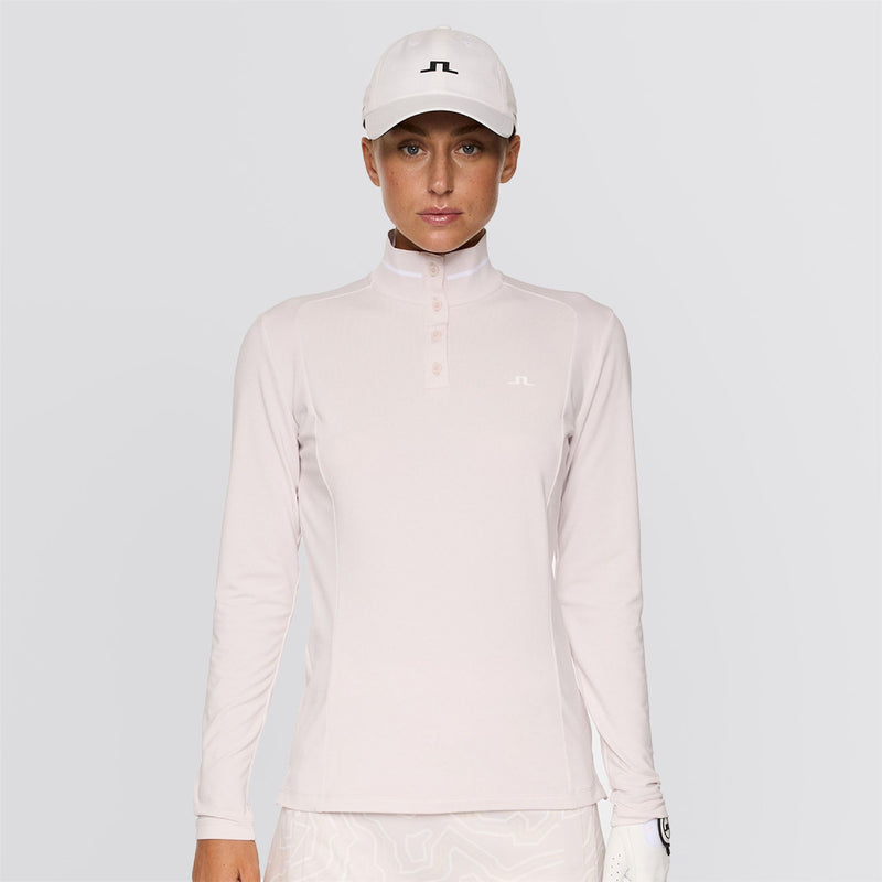 Womens Hertta LS Polo Gray Lilac