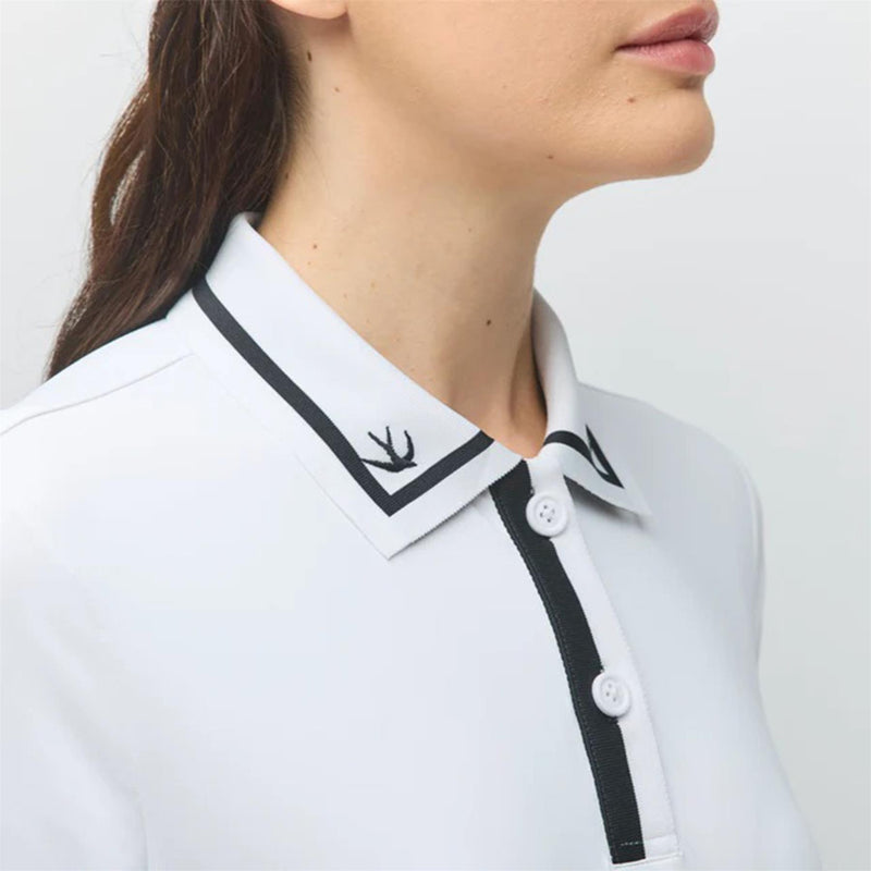 Womens Boxy Polo White/Black