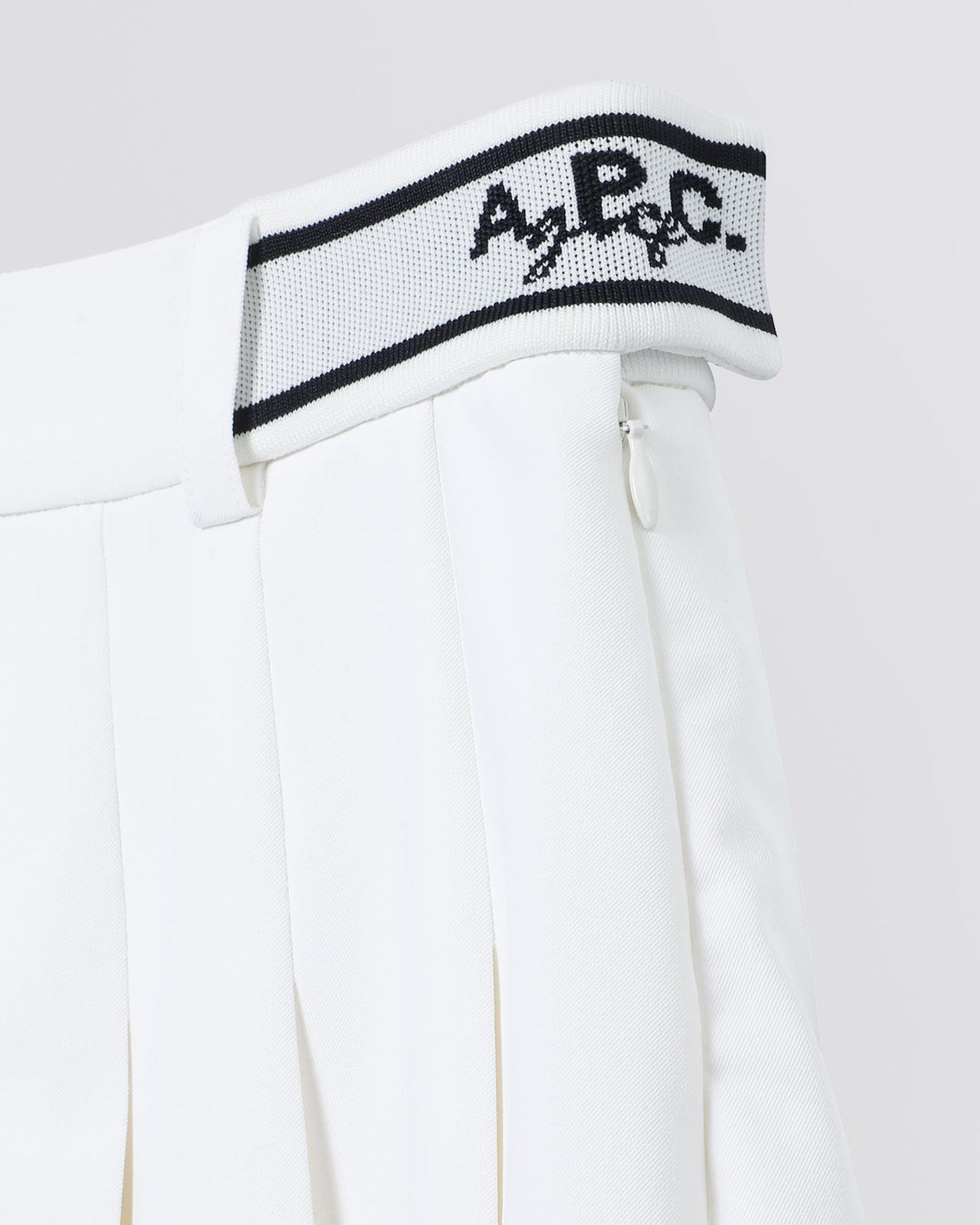 Aude Pleated Skirt White