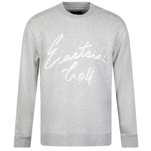 Core Fleece Crew Script Heather Grey - W23