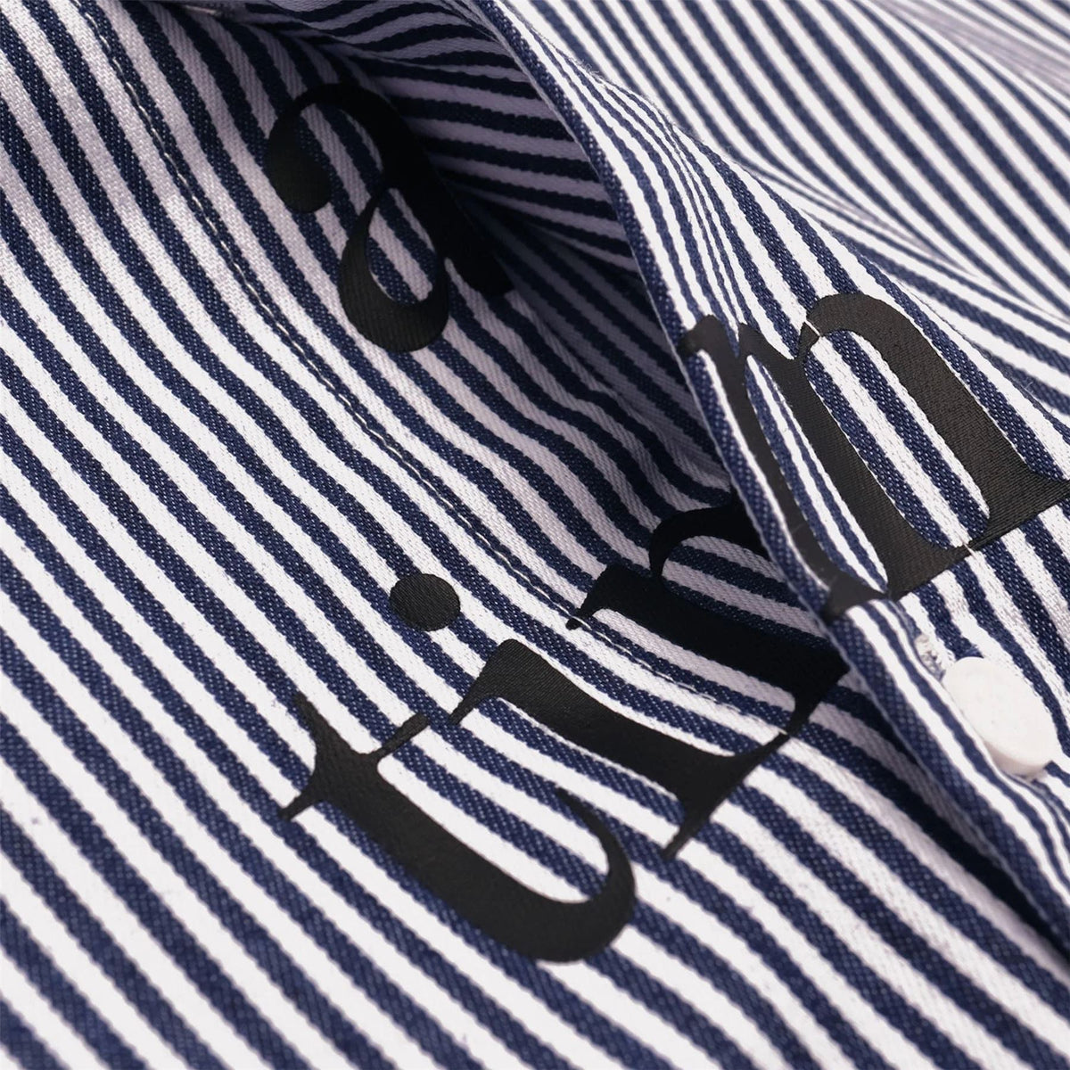 Reymon Stripe Oxford Button Up Shirt Navy