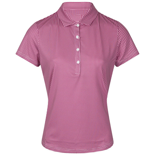 Womens SS Shirt Fig/Pink Houndstooth - 2023