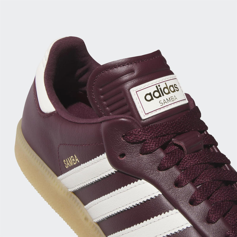 Samba Spikeless Golf Shoes Maroon/Off White/Gum 3