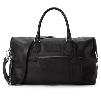 Pebble Leather Duffle Bag Black - SS24