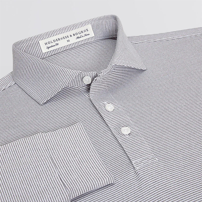 The Burke Polo Grey/White