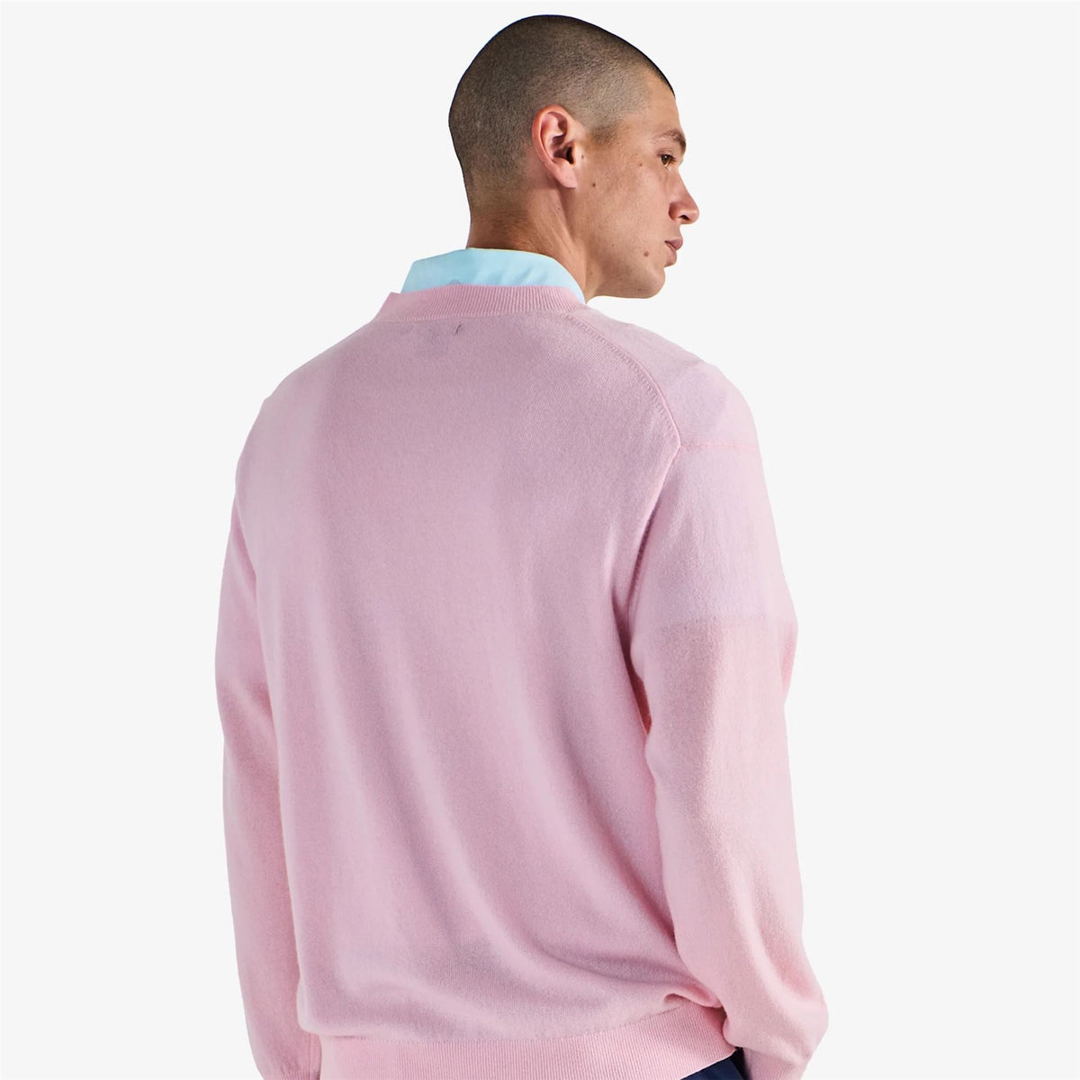 x Jesper Parnevik V-Neck Merino Wool Sweater Pink