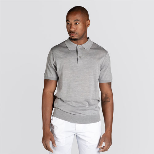 Saratoga Sweater Polo Light Grey Heather