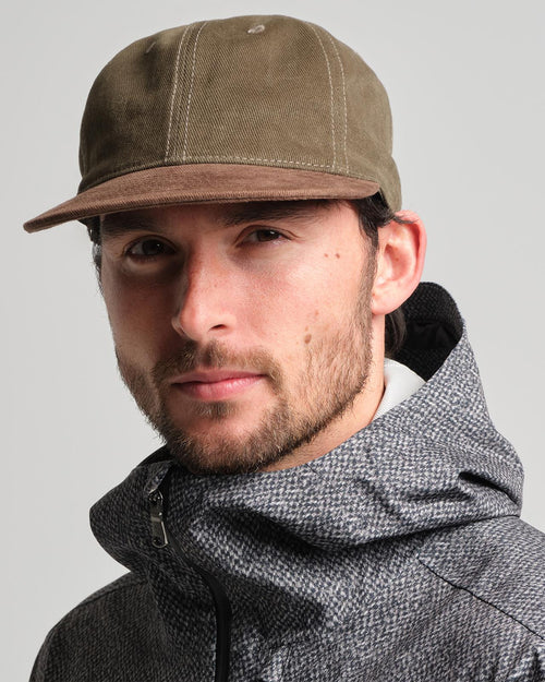 Caddie Cap Brushed Cotton Field Two Tone