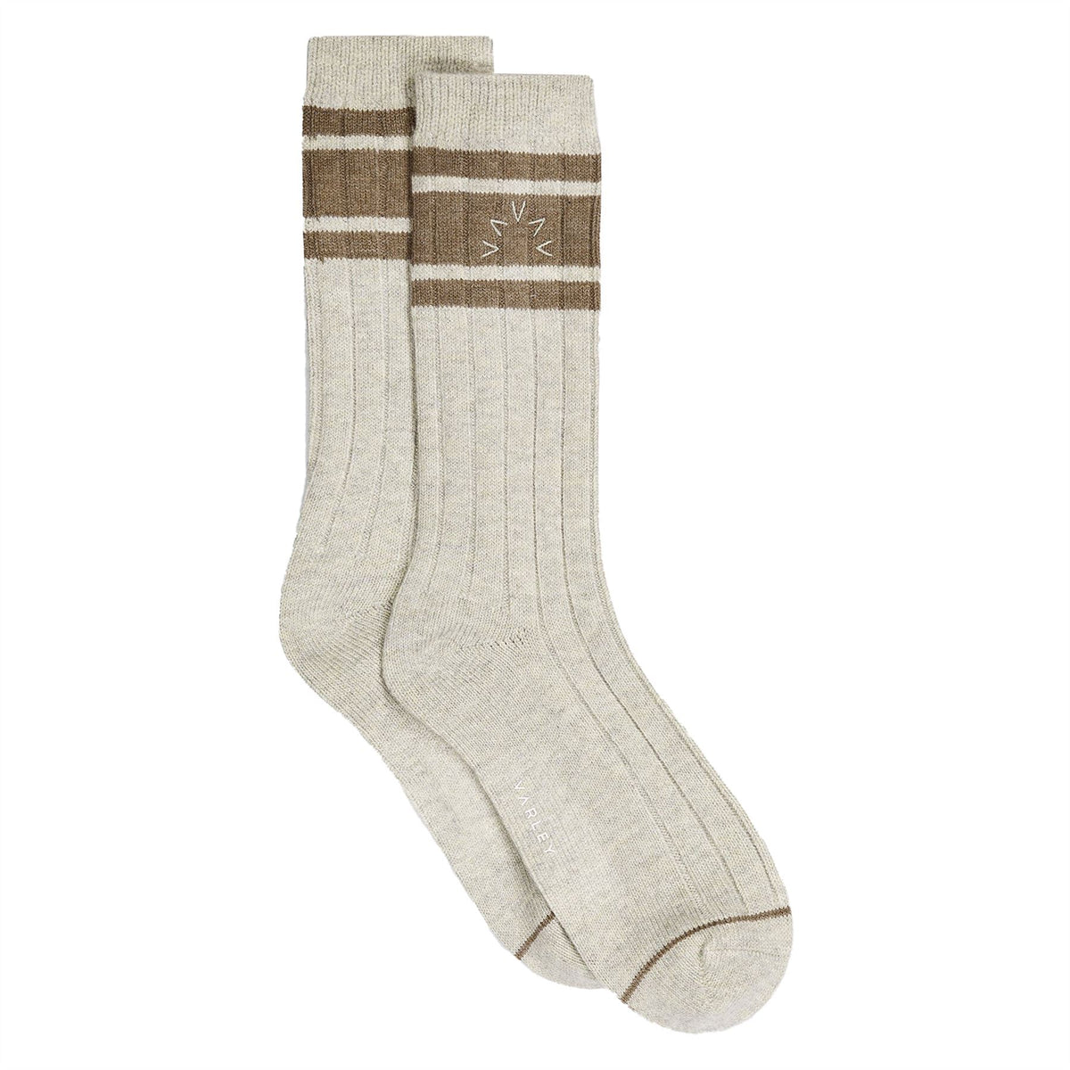 Womens Malissa Plush Wide Ribbed Sock Ivory Marl