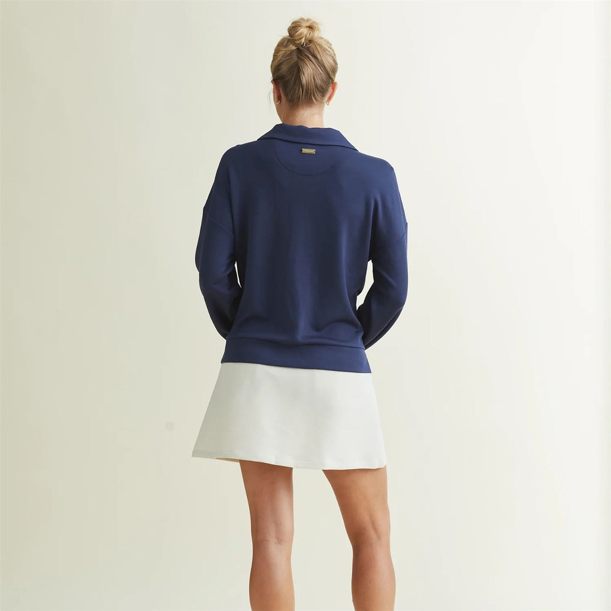 Womens Polo V-Neck Top Dress Blues