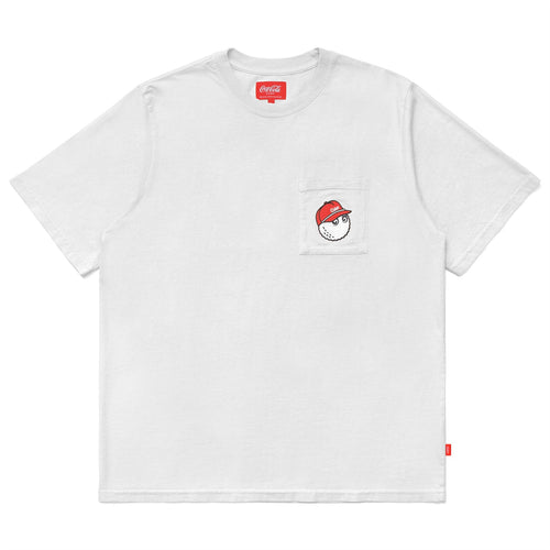 x Coca Cola Spencerian Block Tee White - AW24