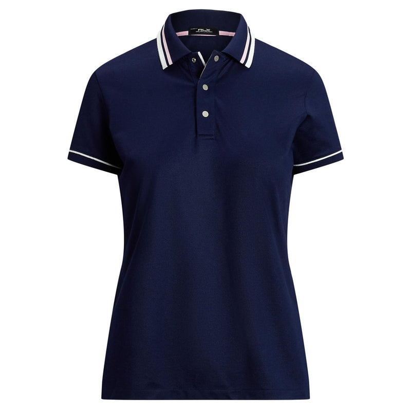Womens RLX Tailored Fit Val Tour Pique Polo Refined Navy/White/Pink