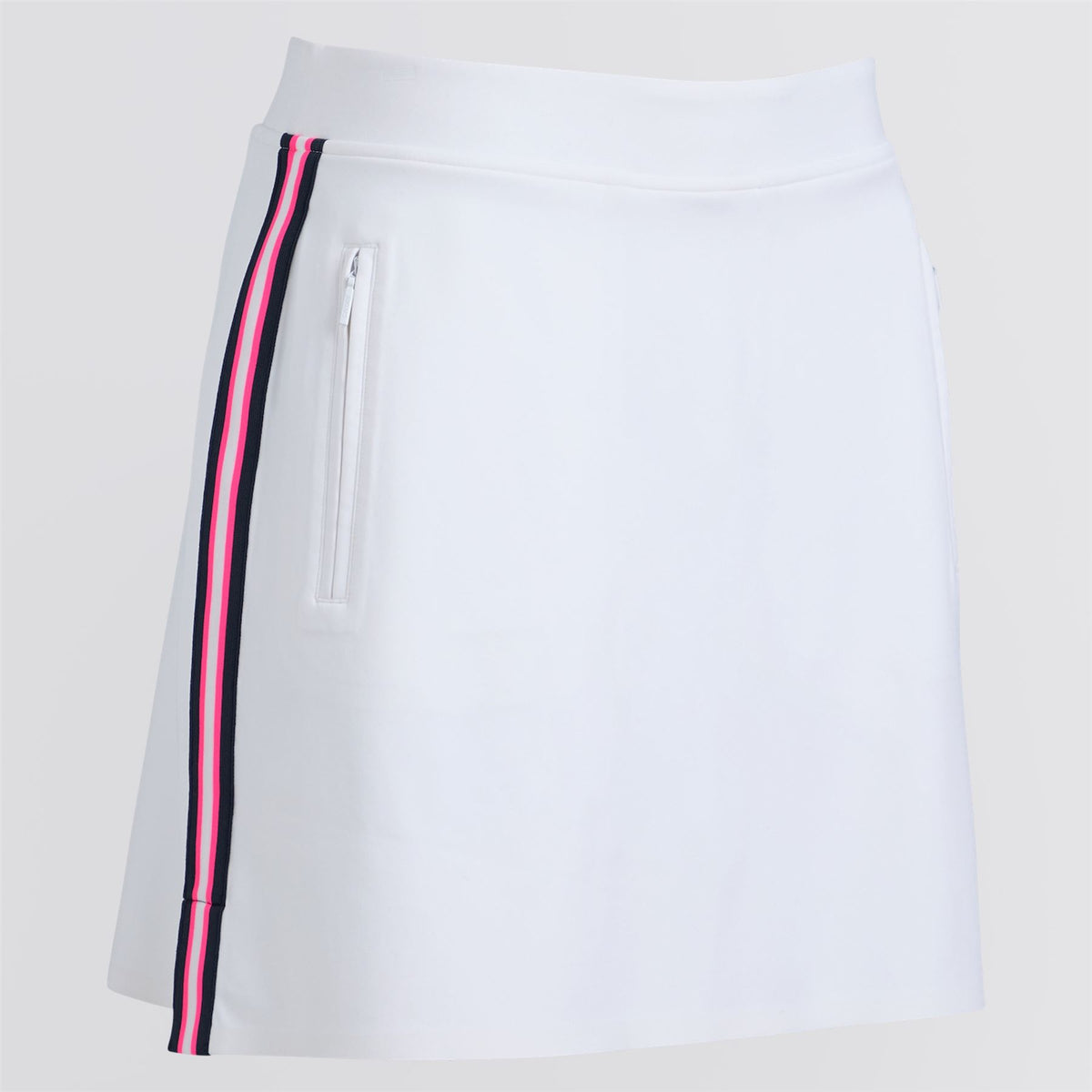 Womens Side Stripe Stretch Scuba Skort Snow